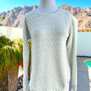 Sweater White & Silver Threads, High Low